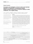 Research paper thumbnail of Concepts and strategies on how to train and motivate teachers to implement a kindergarten-based, family-involved intervention to prevent obesity in early childhood. The ToyBox-study