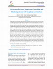 Research paper thumbnail of Microcontroller-based Temperature Controlling and Monitoring System with Graphical user Interface