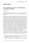 Research paper thumbnail of The Contribution of Tangut to Trans-Himalayan Comparative Linguistics 