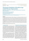 Research paper thumbnail of Therapeutic Modalities of Exudative Age-related Macular Degeneration