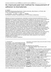 Research paper thumbnail of An improved peel test method for measurement of adhesion to biomaterials