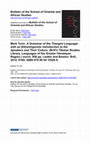 Research paper thumbnail of Review of Mark Turin, A Grammar of the Thangmi Language. Leiden: Brill, 2012.