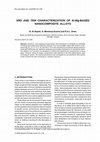 Research paper thumbnail of 231 XRD and TEM characterization of Al-Mg-based nanocomposite alloys XRD AND TEM CHARACTERIZATION OF Al-Mg-BASED NANOCOMPOSITE ALLOYS