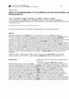 Research paper thumbnail of Effect of monochromatic UV-B radiation on electron transfer reactions of Photosystem II