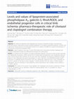 Research paper thumbnail of Levels and values of lipoprotein-associated phospholipase A 2 , galectin-3, RhoA/ROCK, and endothelial progenitor cells in critical limb ischemia: pharmaco-therapeutic role of cilostazol and clopidogrel combination therapy