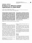 Research paper thumbnail of Evidence for affluence-related hypertension in urban Brazil