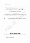 Research paper thumbnail of Physical and mental health correlates of self-efficacy in dementia family caregivers