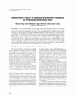 Research paper thumbnail of Measurement effects of seasonal and monthly variability on pedometer-determined data