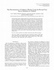 Research paper thumbnail of The Discrimination of Children's Phobias Using the Revised Fear Survey Schedule for Children