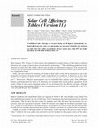 Research paper thumbnail of Solar Cell Eciency Tables (Version 11)