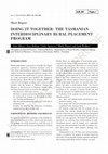 Research paper thumbnail of DOING IT TOGETHER: THE TASMANIAN INTERDISCIPLINARY RURAL PLACEMENT PROGRAM