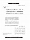 Research paper thumbnail of Enseñar a usar los medios audiovisuales en los colegios