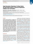 Research paper thumbnail of High-Resolution Replication Profiles Define the Stochastic Nature of Genome Replication Initiation and Termination