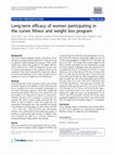 Research paper thumbnail of Long-term efficacy of women participating in the curves fitness and weight loss program