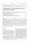 Research paper thumbnail of Comparison of two stretching protocols on lumbar spine extension