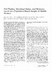 Research paper thumbnail of Hot flushes, menstrual status, and hormone levels in a population-based sample of midlife women