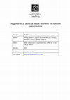 Research paper thumbnail of On Global–Local Artificial Neural Networks for Function Approximation