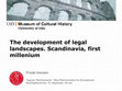 Research paper thumbnail of Iversen, Frode (2015). Presentation: The development of legal landscapes. Scandinavia, first millenium. Seminar “Rechtsräume”, Max-Planck-Institut für Europäische Rechtsgeschichte, Frankfurt.