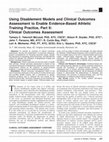 Research paper thumbnail of Using disablement models and clinical outcomes assessment to enable evidence-based athletic training practice, part II: clinical outcomes assessment