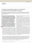 Research paper thumbnail of Conserved noncoding sequences are selectively constrained and not mutation cold spots