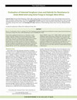 Research paper thumbnail of Evaluation of selected sorghum lines and hybrids for resistance against grain mold and long smut fungi in Senegal, West Africa