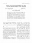 Research paper thumbnail of Family caregivers of persons with spinal cord injury: Predicting caregivers at risk for probable depression