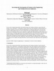 Research paper thumbnail of Increasing the Participation of Women in the Engineering and Technical Services Industries