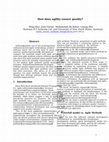 Research paper thumbnail of How does agility ensure quality?