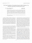 Research paper thumbnail of The Client Evaluation of Counseling Inventory: Initial validation of an instrument measuring counseling effectiveness