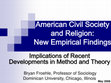 Research paper thumbnail of American Civil Society and Religion: New Empirical Findings Implications of Recent Developments in Method and Theory