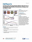 Research paper thumbnail of Continuously Growing Rodent Molars Result from a Predictable Quantitative Evolutionary Change over 50 Million Years A simple Markov model recapitulates 50 million years of hypselodont evolution