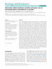 Research paper thumbnail of Interaction effects between weather and space use on harvesting effort and patterns in red deer