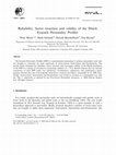 Research paper thumbnail of Reliability, factor structure and validity of the Dutch Eysenck Personality Profiler