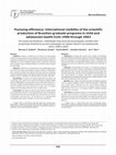 Research paper thumbnail of Pursuing efficiency: international visibility of the scientific production of Brazilian graduate programs in child and adolescent health from 1998 through 2003