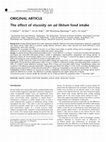 Research paper thumbnail of The effect of viscosity on ad libitum food intake