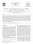 Research paper thumbnail of Consistency of sensory testing with 4- and 5-year-old children