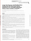 Research paper thumbnail of Longer oral exposure with modified sham feeding does not slow down gastric emptying of low- and high-energy-dense gastric loads in healthy young men