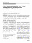 Research paper thumbnail of Chemical composition and the insecticidal activity of certain plants applied as powders and essential oils against two stored-products coleopteran beetles