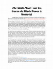 Research paper thumbnail of « The Ninth Floor : sur les traces du Black Power à Montréal », Histoire engagée, février 2016