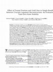 Research paper thumbnail of Effect of Tunnel Position and Graft Size in Single-Bundle Anterior Cruciate Ligament Reconstruction: An Evaluation of Time-Zero Knee Stability