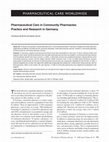 Research paper thumbnail of Pharmaceutical Care in Community Pharmacies: Practice and Research in Estonia