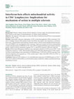 Research paper thumbnail of Interferon-beta affects mitochondrial activity in CD4+ lymphocytes: Implications for mechanism of action in multiple sclerosis