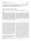 Research paper thumbnail of Strain-specific effects of amphetamine on prepulse inhibition and patterns of locomotor behavior in mice