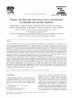 Research paper thumbnail of Plasma, oral fluid and sweat wipe ecstasy concentrations in controlled and real life conditions