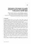 Research paper thumbnail of Optimization of the design of air quality monitoring networks and its application to NO2 and O3 in Jaen, Spain