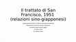 Research paper thumbnail of Il trattato di San Francisco 1951