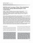 Research paper thumbnail of Self directed learning of basic musculoskeletal ultrasound among rheumatologists in the United States