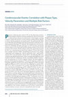 Research paper thumbnail of Cerebrovascular events: correlation with plaque type, velocity parameters and multiple risk factors