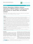 Research paper thumbnail of Histone deacetylase inhibitors enhance expression of NKG2D ligands in Ewing sarcoma and sensitize for natural killer cell-mediated cytolysis