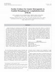 Research paper thumbnail of Further Evidence for Genetic Heterogeneity in Familial Hemophagocytic Lymphohistiocytosis (FHLH)